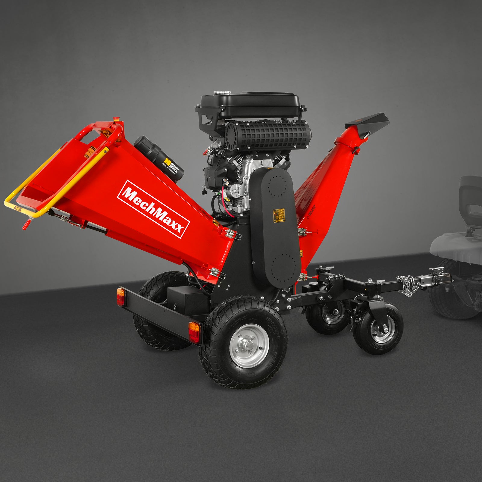8 inch ZONSEN E-Start 1000cc 35hp Gas Powered 4 - Wheel Drum Wood Chipper with Taillight ,  B200