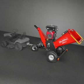 8 inch HONDA E-Start 688cc 22hp Gas Powered 4 - Wheel Drum Wood Chipper with Taillight ,  B200