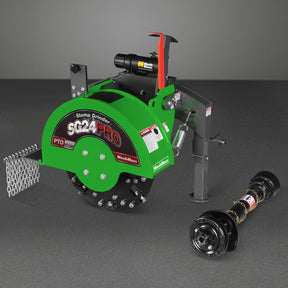 3-Point PTO Stump Grinder with 34 Carbide Teeth (PTO Shaft Included with Slip Clutch),  for 15-45HP Tractor,  SG24PRO