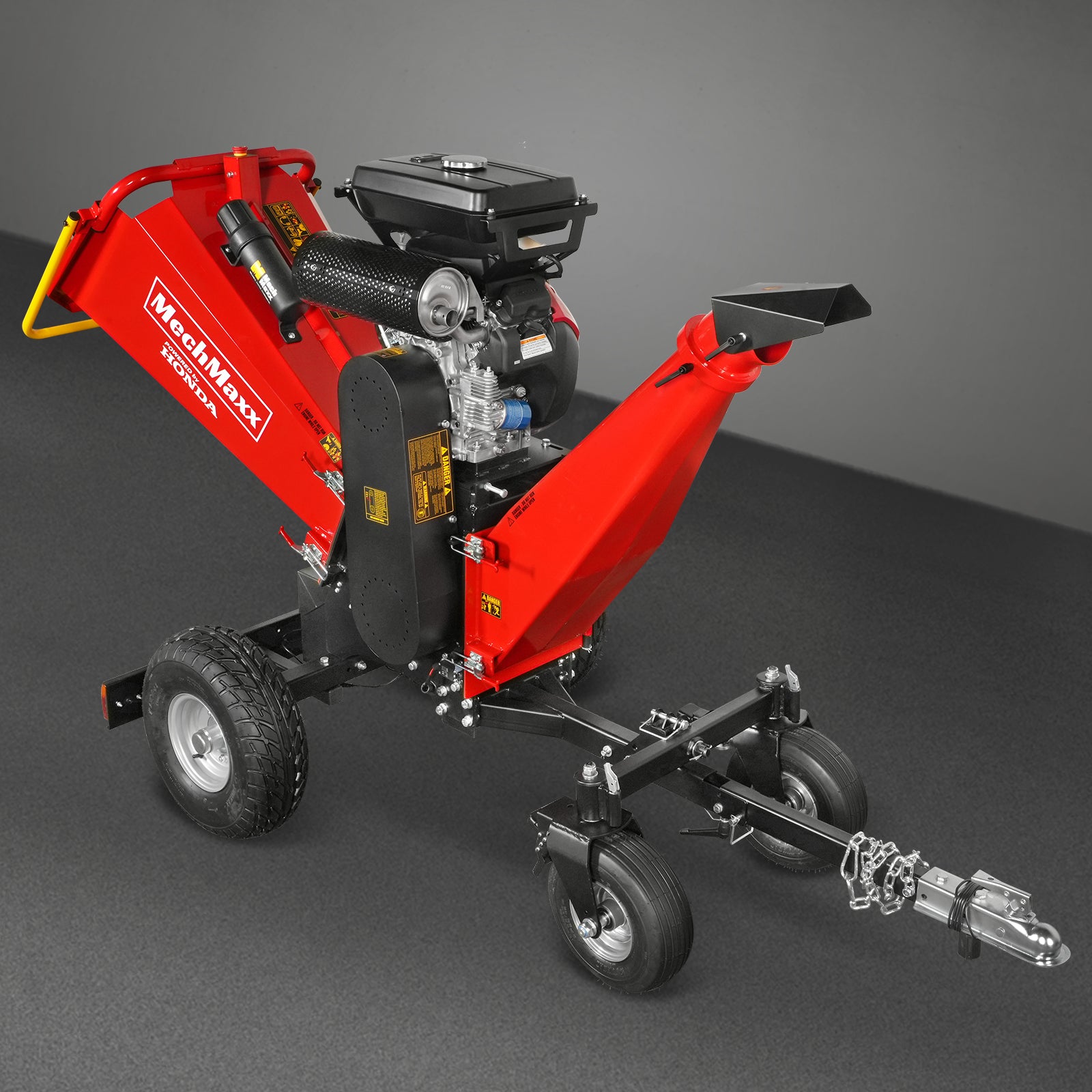 8 inch HONDA E-Start 688cc 22hp Gas Powered 4 - Wheel Drum Wood Chipper with Taillight ,  B200