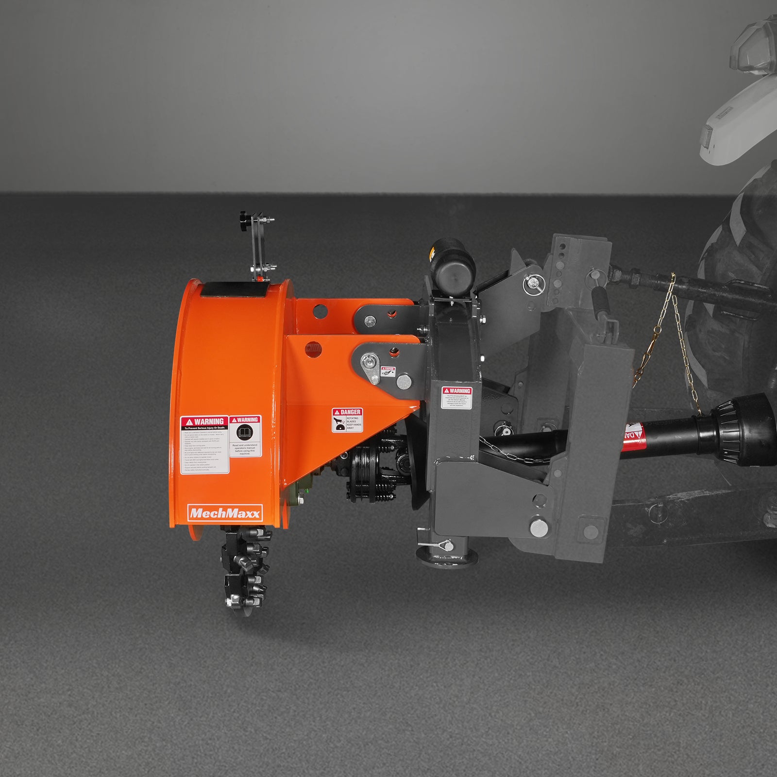 3-Point PTO Stump Grinder with 44 Carbide Teeth (PTO Shaft Included with Slip Clutch),  for 35-80HP Tractor,  SG28