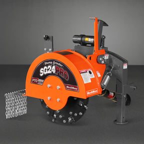 3-Point PTO Stump Grinder with 34 Carbide Teeth (PTO Shaft Included with Slip Clutch),  for 15-45HP Tractor,  SG24PRO