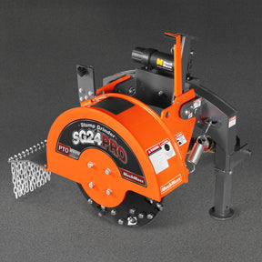 3-Point PTO Stump Grinder with 34 Carbide Teeth (PTO Shaft Included with Slip Clutch),  for 15-45HP Tractor,  SG24PRO