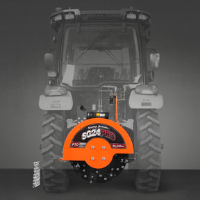 3-Point PTO Stump Grinder with 34 Carbide Teeth (PTO Shaft Included with Slip Clutch),  for 15-45HP Tractor,  SG24PRO