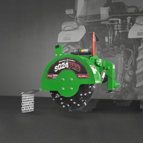 3-Point PTO Stump Grinder with 34 Carbide Teeth (PTO Shaft Included with Slip Clutch),  for 15-45HP Tractor,  SG24PRO
