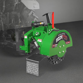 3-Point PTO Stump Grinder with 34 Carbide Teeth (PTO Shaft Included with Slip Clutch),  for 15-45HP Tractor,  SG24PRO