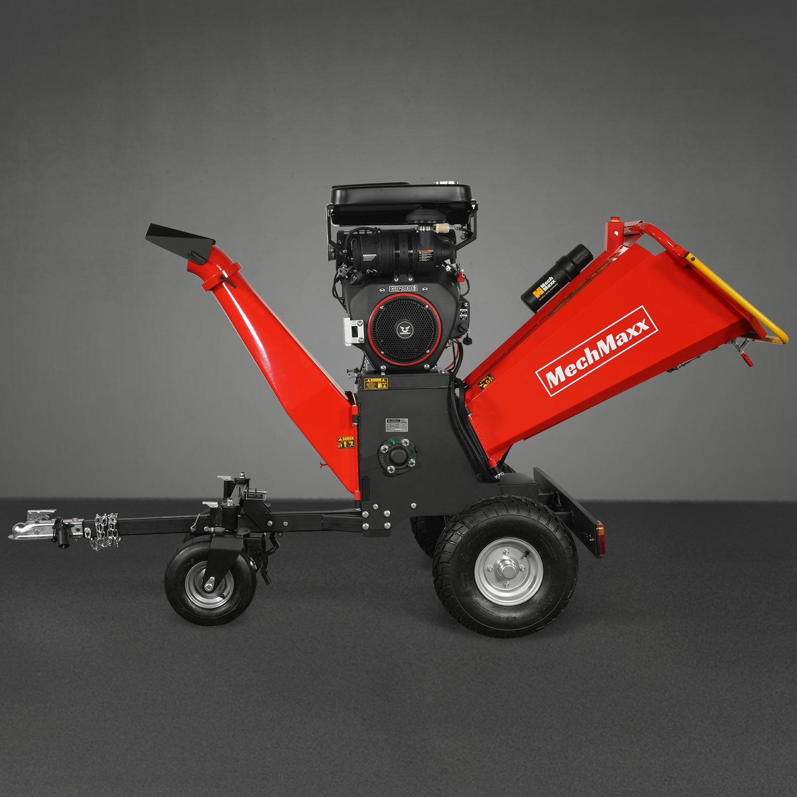 8 inch ZONSEN E-Start 1000cc 35hp Gas Powered 4 - Wheel Drum Wood Chipper with Taillight ,  B200