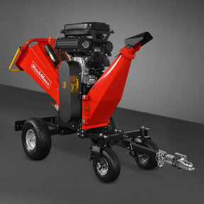 8 inch ZONSEN E-Start 1000cc 35hp Gas Powered 4 - Wheel Drum Wood Chipper with Taillight ,  B200